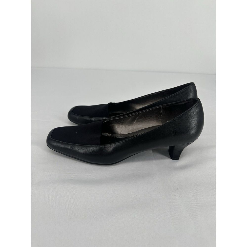 Naturalizer Womens Black Leather /Stretch Material Heels Janet Size‎ 8.5M